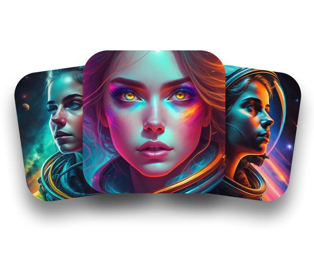 Futuristic art style generated by ai from text