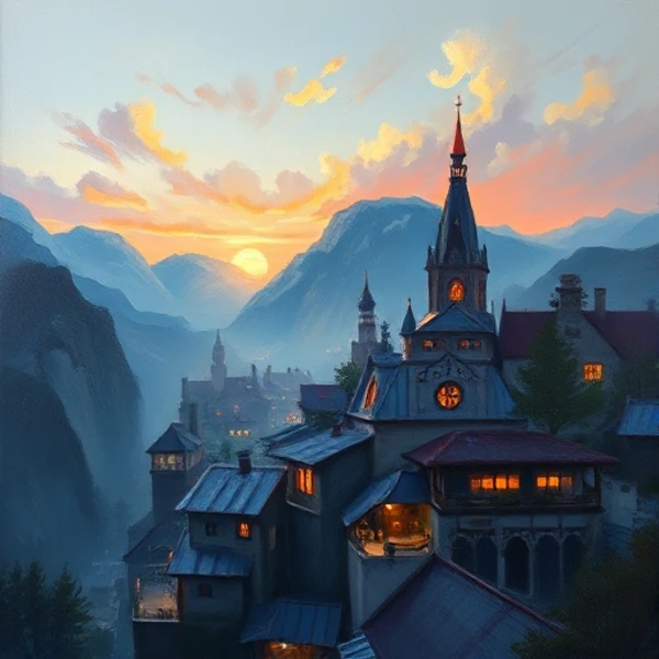 App screenshot showing AI generated art