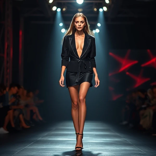 App screenshot showing AI generated fashion design